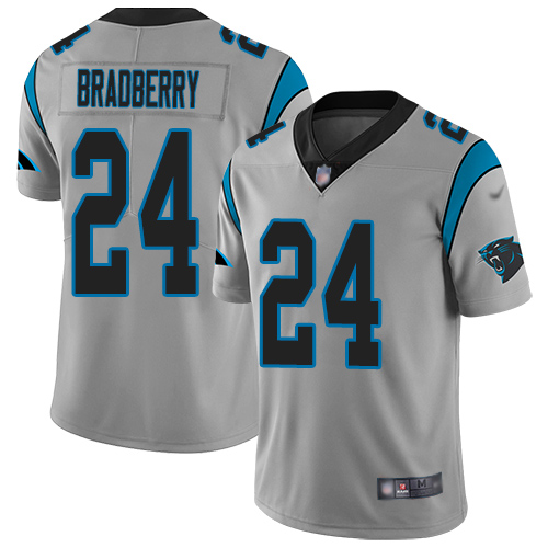Carolina Panthers Limited Silver Youth James Bradberry Jersey NFL Football #24 Inverted Legend->carolina panthers->NFL Jersey